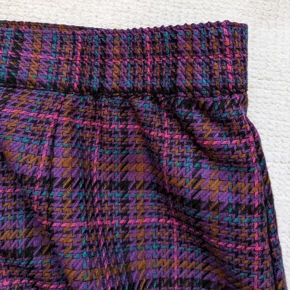 VINTAGE SAG HARBOR Purple Plaid Mid-length Skirt Size 10 - Picture 7 of 12